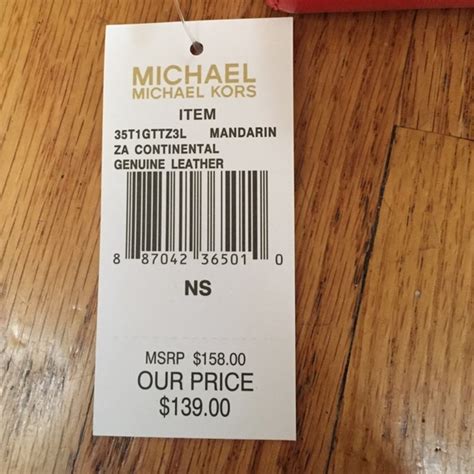 michael kors price tag